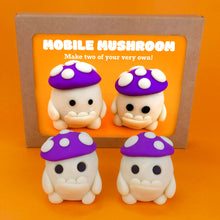 Load image into Gallery viewer, Make Your Own Glowing Mobile Mushroom Kit! Each kit makes two Glowing Mobile Mushrooms