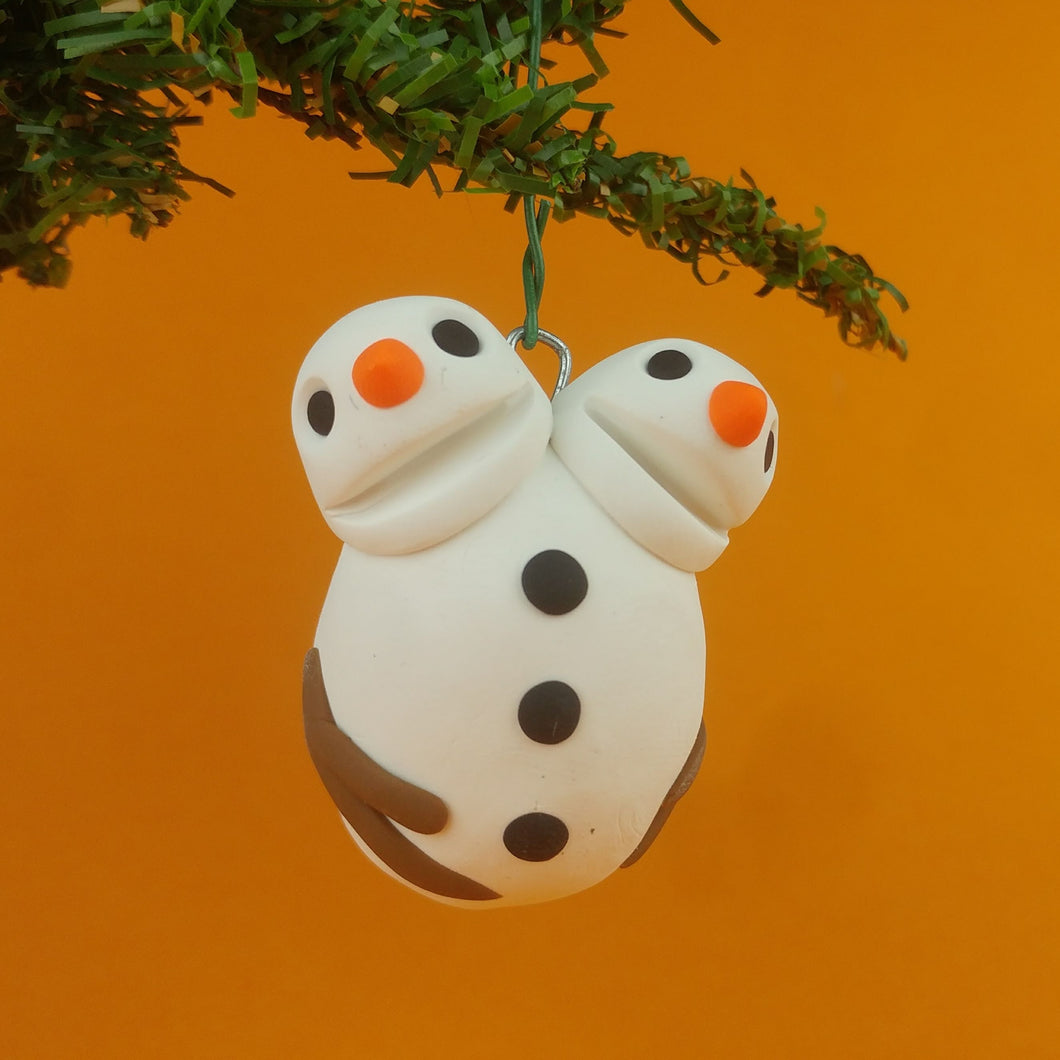 Double Headed Snowman Ornament
