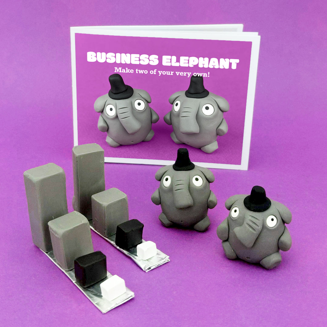 Make Your Own Business Elephants Kit! Each kit makes 2 Business Elephants